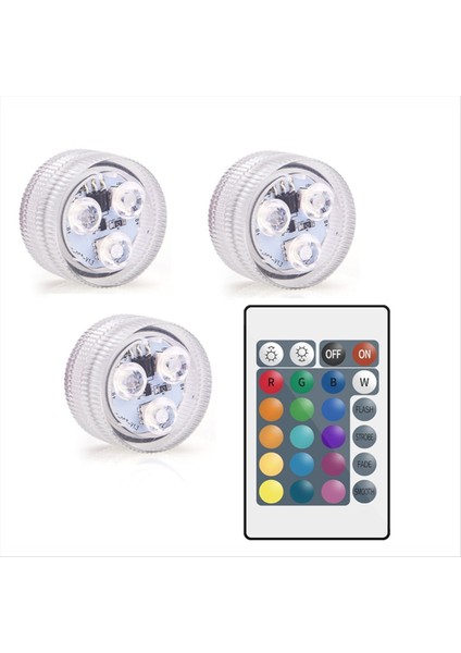 Ninja Slushi FS301/FS300 Için LED Kapsül Işıklar 16 Renk ve 4 Mod ve Kurulum Yok Rgb Su Geçirmez Işık 3&#39 Lü Paket (Yurt Dışından)