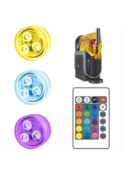 Ninja Slushi FS301/FS300 Için LED Kapsül Işıklar 16 Renk ve 4 Mod ve Kurulum Yok Rgb Su Geçirmez Işık 3&#39 Lü Paket (Yurt Dışından) fiyatları