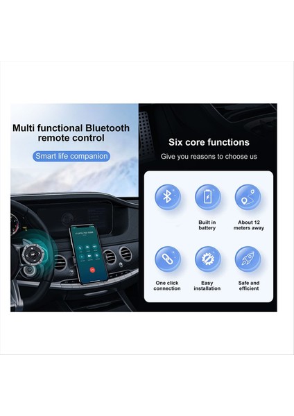 Araç Direksiyon Simidi Kontrolü 5 Anahtar Bluetooth Uzaktan Düğme Su Geçirmez Motosiklet Gideri Medya Denetleyicisi (Yurt Dışından) fiyatları