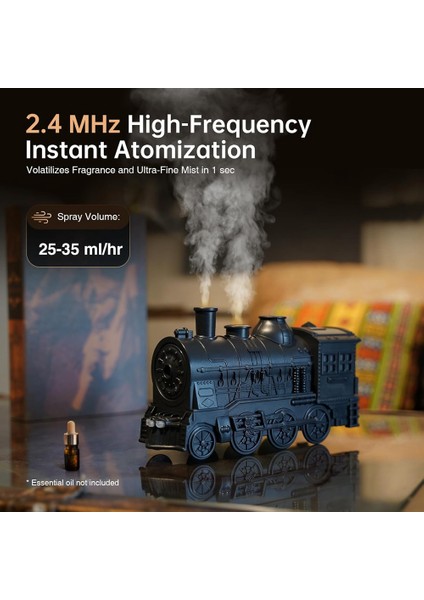 Uçucu Yağ Difüzör, Tren Difüzör Soğuk Mist Nemlendirici 2 Işık 2 Mist Modu Otomatik Ofis Yatak Odası Için Otomatik Kapatma (Yurt Dışından) modelleri