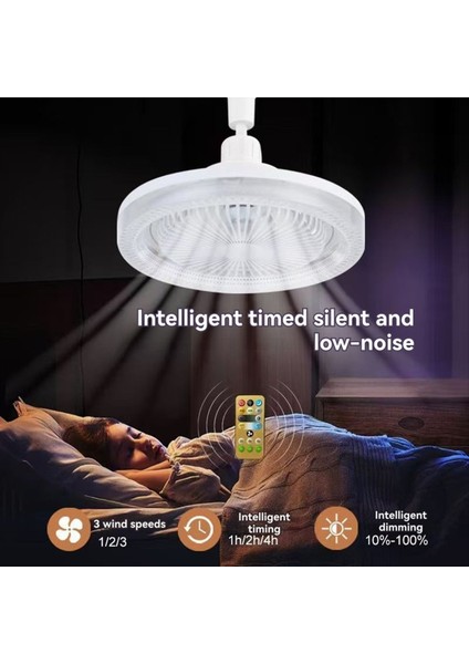 Soket Fan Işığı E27 3 Renk Kısılabilir LED Ampul Fan Vidalı Tavan Vantilatörü Yatak Odası Için Kristal Tavan Vantilatörleri (Yurt Dışından) modelleri