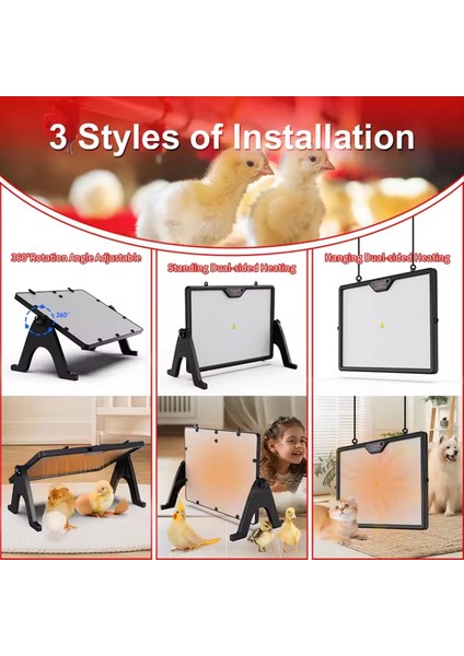 Civcivler Için Kuluçka Plakası Yüksekliği ve Açısı Ayarlanabilir Civciv Isıtma Plakası 30 Civciv Için Uzaktan Kumandalı Civciv Kuluçka Makinesi(Abd) (Yurt Dışından) fiyatları