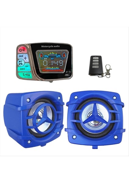 Bluetooth Motosiklet Kornaları Destek Fm Radyo Müzik Çalar Tf Kart Motosiklet Bluetooth Hoparlör Oynatma USB Su Geçirmez C (Yurt Dışından)