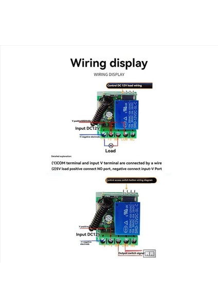 2x 433 Mhz Kablosuz Uzaktan Kumanda Anahtarı Rf Röle 12 V Uzaktan Kumanda Anahtarı Garaj Kapısı Motor Işık Kontrolü (Yurt Dışından) fırsatları