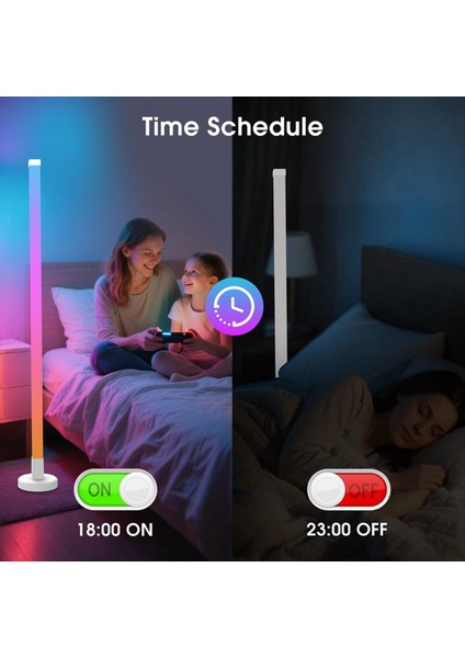 Yeni Köşe Zemin Lambası, Oturma Odası, Oyun Odası Için 16 Milyon Renk ve 200&#39;DEN Fazla Sahne ile Rgb LED Köşe Lambası (Yurt Dışından) fırsatları