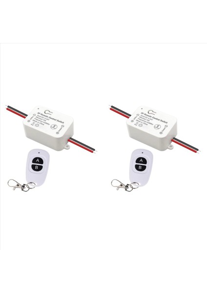 2x 433MHZ Kablosuz Uzaktan Kumanda Anahtarı 10A Dc 6V 12V 24V 30V 36V Mini Rf Röle Alıcı Verici (Yurt Dışından)