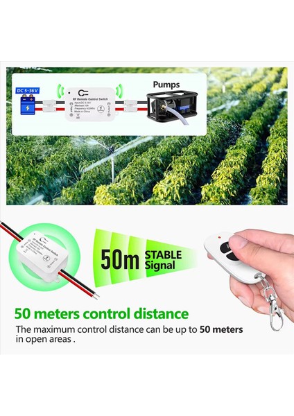 2x 433MHZ Kablosuz Uzaktan Kumanda Anahtarı 10A Dc 6V 12V 24V 30V 36V Mini Rf Röle Alıcı Verici (Yurt Dışından) fırsatları