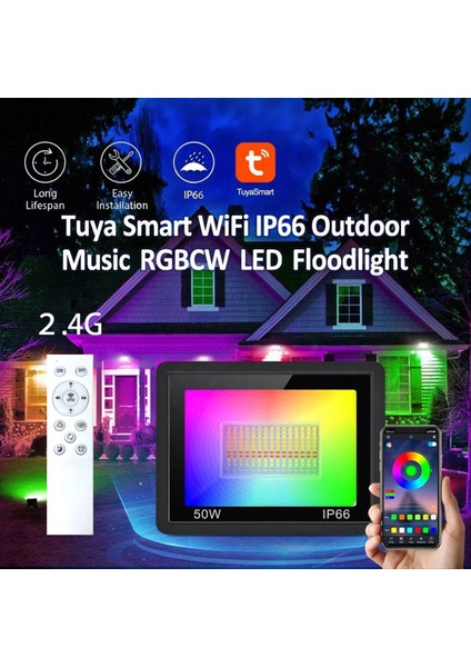 Rgb LED Taşkın Işıkları, Tuka Akıllı Kontrol Taşkın Işığı Uzaktan, Dıy Up Işıkları Cadılar Bayramı Outdoor Decl Us Fiş (Yurt Dışından) indirimleri