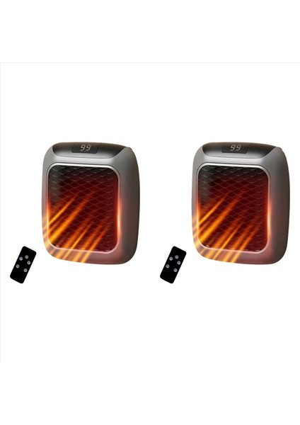 2x Elektrikli Isıtıcı Mini Seramik Plug-In Isıtıcı 800 W Düşük Tüketim 2 Mod Uzaktan Kumanda ile Ev Abd Plug Için (Yurt Dışından)