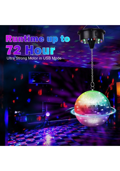 Dönen 6in Disko Topu Motorlu 6-12RPM Ayarlanabilir Dj Grupları Için Disko Işığı Düğün Parti Doğum Günü Noel (Yurt Dışından) modelleri