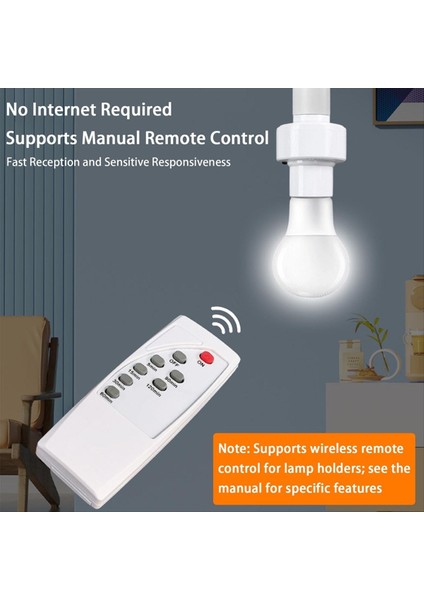Uzaktan Kumanda Ampul Soketi E27 Ampul Taban Tutucu Zamanlama Fonksiyonu Kurtlu Yatak Odası Tavan Tavani Için Kablosuz Lamba Tutucu (Yurt Dışından) indirimleri