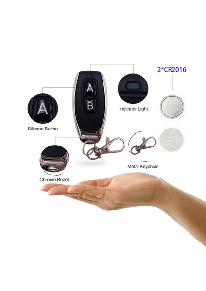 2x Evrensel Kablosuz Uzaktan Kumanda Anahtarı DC12V 1ch Röle Alıcı Modülü Rf Verici 433 Mhz Akıllı Uzaktan Kumandalar (Yurt Dışından) fırsatları