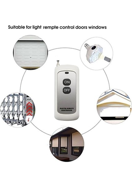 433MHZ Kablosuz Uzaktan Kumanda Öğrenme Kodu EV1527 Modülü Anten Açık/kapalı 2 Düğme Kontrolü 1000M Uzun Menzilli Açıcı (Yurt Dışından) modelleri