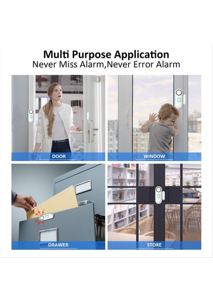Kablosuz Kapı Penceresi Sensörü Güvenlik Alarm Sistemi Uzaktan Kontrol 120DB Kilabine Güvenlik Evi Için Anti Hırsızlık Anti Akıllı (Yurt Dışından) fiyatları