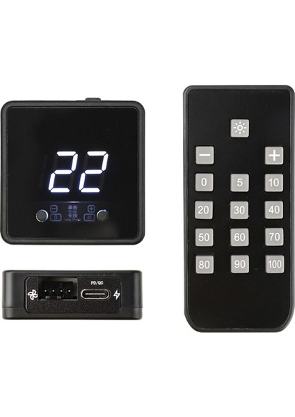 4-Wire Fan Pwm Hız Kontrol Cihazı Dijital Ekran Uzaktan Kumanda Tip-C 24V 12V 5V Kontrol Cihazı Pd Qc Hızlı Şarj (Yurt Dışından)