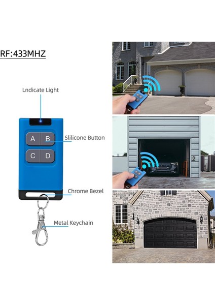 433 Mhz Kopya Uzaktan Kumanda 50 Metre Klon Uzaktan Kumanda Elektrikli Garaj Kapısı Açacağı Denetleyici Teksir Beyaz (Yurt Dışından) indirimleri