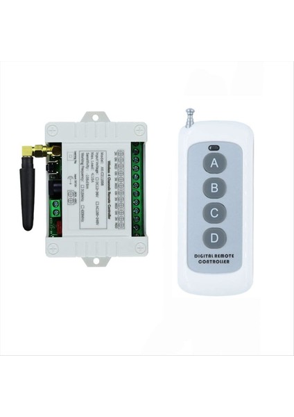 Kablosuz Uzaktan Kumanda Anahtarı 4 Kanallı Endüstriyel Verici 12V-36V Ekipman ve Lamba Kontrolü Için Yüksek Güçlü Uzaktan Kumanda (Yurt Dışından)