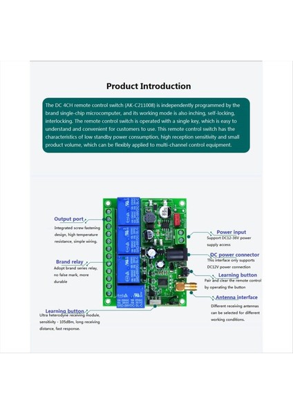 Kablosuz Uzaktan Kumanda Anahtarı 4 Kanallı Endüstriyel Verici 12V-36V Ekipman ve Lamba Kontrolü Için Yüksek Güçlü Uzaktan Kumanda (Yurt Dışından) fiyatları