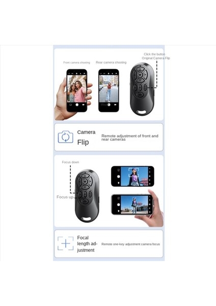 Kablosuz Bluetooth Uyumlu Uzaktan Kumanda Düğmesi Denetleyicisi Kendi Kendine Zamanlayıcı Kamera Çubuğu Deklanşör Yayın Telefonu Siyah (Yurt Dışından) fırsatları