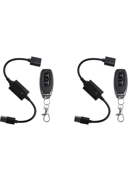 2x DC5V 433 Mhz USB Kablosuz Rf Uzaktan Kumanda Anahtarı Sürücü Güç Açık Kapalı LED Işık Şeridi Okuma Lamba Işığı Fan (Yurt Dışından)