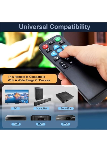 Yaşlılar Için Büyük Düğme Uzaktan Kumanda Tv Yayın Kutusuna Uygun Soundbar Ses Alıcısı ve Dvd/vcr/sat Aile Için En Iyi Hediye (Yurt Dışından) modelleri