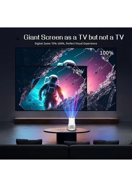 Taşınabilir Mini Projektör 720P Projektör Otomatik Dikey Keystone 180 Rotasyon Desteği Cep Telefonu Aynı Ekran Us Fiş (Yurt Dışından) fiyatları