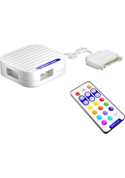 5 V 3pin Argb Denetleyici Sata Arabirim Uzatma Kablosu Hub Mini Adaptör Pc Hayranları Için Rgb Uzaktan Kumanda LED Şeritler B (Yurt Dışından)