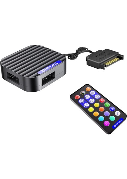 5 V 3pin Argb Denetleyici Sata Arabirim Uzatma Kablosu Hub Mini Adaptör Pc Hayranları Için Rgb Uzaktan Kumanda LED Şeritler A (Yurt Dışından)