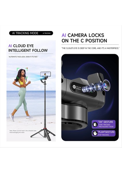 Aı Yüz Takip El Gimbal Sabitleyici 360° Fotoğrafçılık Manyetik Uzaktan Selfie Çubuğu Tripod Akıllı Telefon 1/4ın Vida (Yurt Dışından) indirimleri