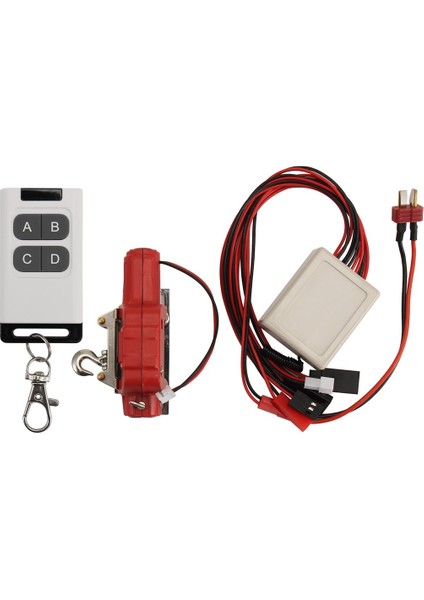 Rc Araba Metal Vinç + Kablosuz Uzaktan Kumanda 1 10 Rc Paletli Kamyon Eksenel SCX10 90046 Trx4 Trx6 Kırmızı (Yurt Dışından)