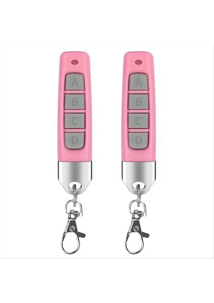 2 Adet 433 Mhz Uzaktan Kumanda Kompakt Kablosuz Teksir Garaj Kapıları Kapı Sistemleri Için Evrensel Uyumluluk Pembe (Yurt Dışından)