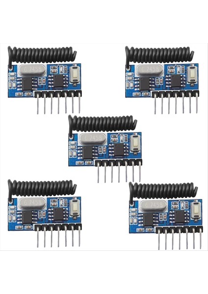 433MHZ Rf Alıcı Öğrenme Kodu Kod Çözücü Modülü 433MHZ Kablosuz 4 Ch Uzaktan Kumanda Için 4 Ch Çıkışı 1527 2262 Kodlama 5 Adet (Yurt Dışından)