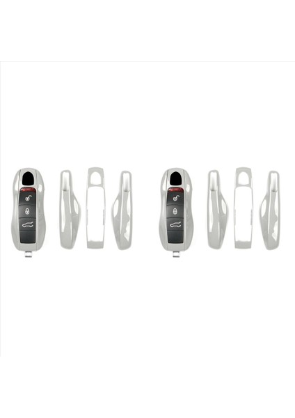 2x Anahtar Kılıfı Kabuk Porsche 718 911 Panamera Cayenne Macan Boxster Cayman Uzaktan Kumanda Fob Kapağı (Eski Versiyon) (Yurt Dışından)