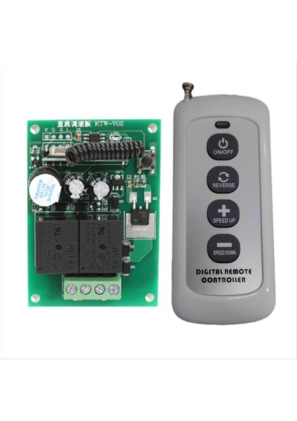 DC12V Motor Denetleyici Kiti Hız Kablosuz Uzaktan Kontrol Elektrik Yemek Masası Döner Hız Regülatörü Motor Denetleyicisi (Yurt Dışından)