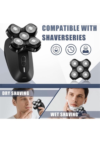 5 Bıçak Manyetik Kafa Tıraş Makinesi Yedek Bıçaklar Manscaped Erkekler Için Kubbe Tıraş Makinesi Manyetik Eki 2 Adet (Yurt Dışından) modelleri