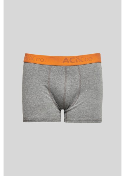 Erkek Sıyah Turuncu 3'lü Pamuklu Esnek Boxer Paketi indirimleri