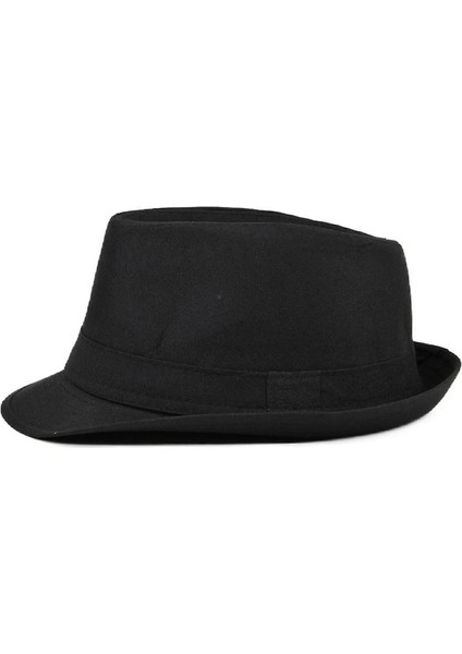 Bfs Çocuk Boy Siyah Kumaş Fötr Şapka Gösteri Şapkası Michael Jackson Şapkası 54 No fırsatları