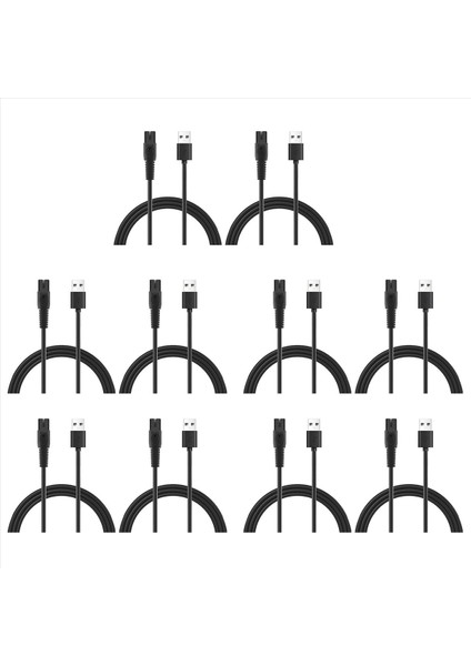 10 Adet 5 V 1A USB Tıraş Makinesi Şarj Kablosu Philips Için QP2724 QP2834 QP1924 MG9520 Elektrikli Tıraş Makinesi Giyotin Şarj Aleti Kablosu (Yurt Dışından)