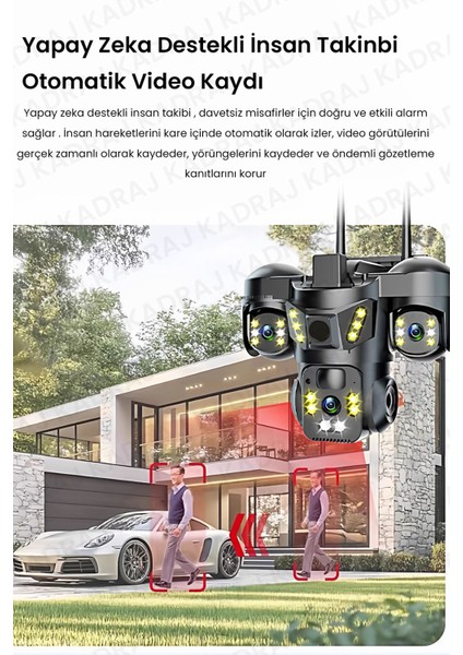 Sim Kartlı Kamera, 3 Kameralı, Solar Panelli, 20GB Turk Telekom Hat Dahil, Insan Algılama, Sesli Konuşma, ALARM,X66B modelleri