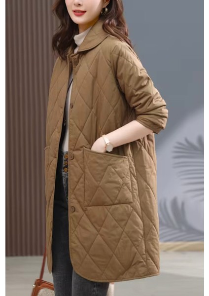 Kadın Vintage Uzun Ceket