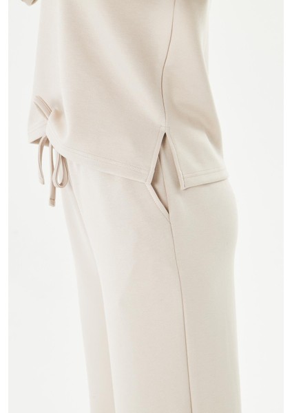 Kadın Modal Kumaş Rahat Kalıp Eşofman Takımı Taş 8509-T