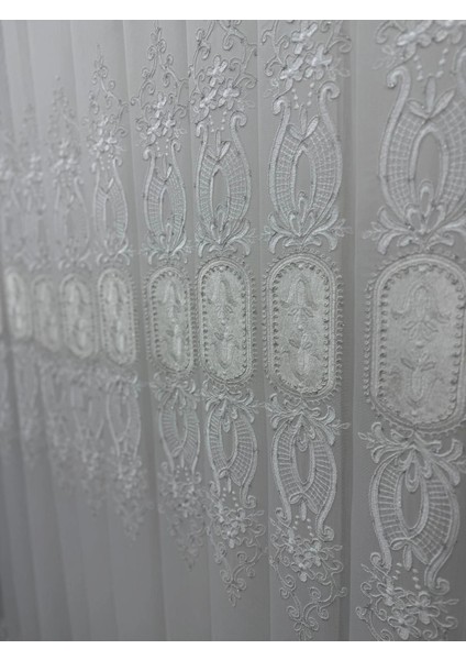 Nivemeshome 2533-2 Iris Gümüş 1/3 Pileli Tül Perde Apm fırsatları