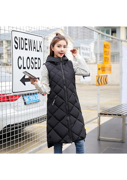 Kapitone Uzun Kadın Yelek