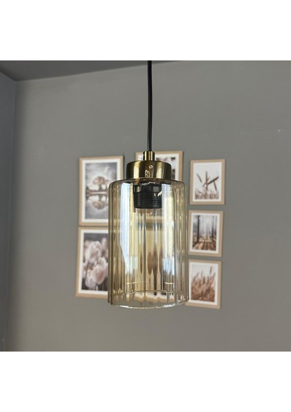 Vetra Cam Bal Rengi Tekli Avize Küçük Plafonyer Başlık Retro Sarkıt Lamba Restoran Salon Aydınlatma modelleri