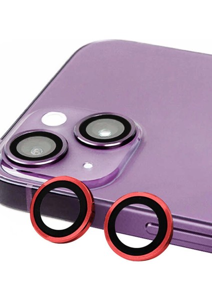 Bfs iPhone 13 Raze Metal Kamera Lens - Kırmızı