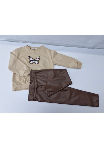 Comix Kız Çocuk Fly Baskılı 2 Iplik Takım 3-6 Yaş Kahve-Bej fırsatları