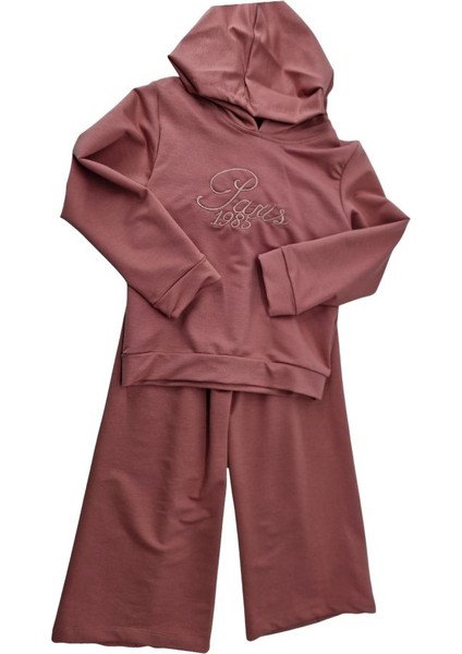 Kız Çocuk Gül Kurusu Paris Nakışlı Eşofman Takım 6 Yaş fiyatları