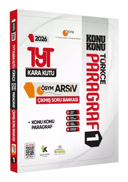 2026 YKS-TYT Türkçenin Kara Kutusu PARAGRAF 1 KONU KONU ÖSYM Çıkmış Soru Bankası Konu Özetli Çözümlü
