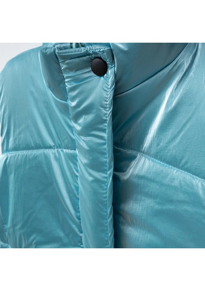 Basic Dik Yaka Kolsuz Şişme Yelek Lila modelleri