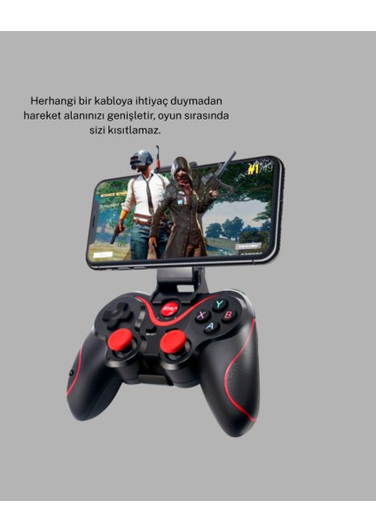 Techmrt Bluetooth Gamepad Kablosuz Oyun Kumandası Tek Cihaz Destekli modelleri